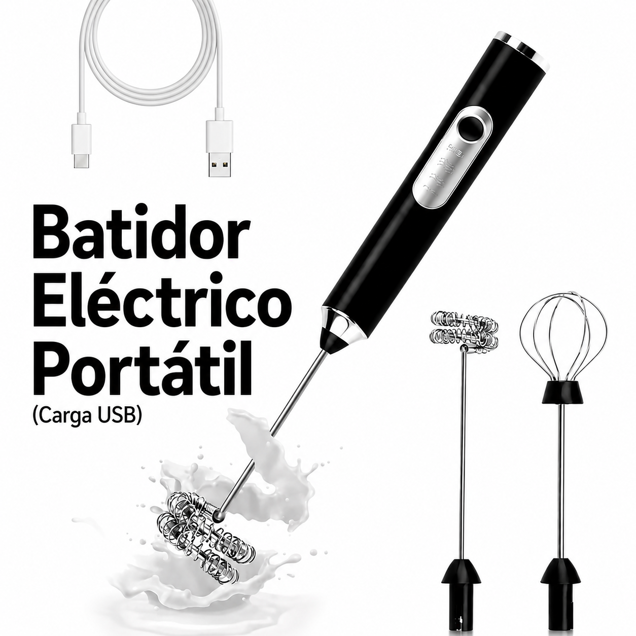 Batidor eléctrico portátil multifuncional